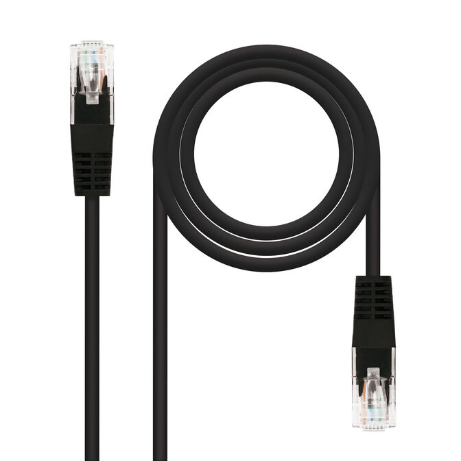 Cabo de Rede Nanocable RJ45 CAT.6 UTP AWG24 30 CM Preto image number 0