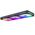 Ventoinha NZXT F360 RGB Core Single-Frame Pretas - Tripla Ventoinha 120mm ( 360mm ) image number null