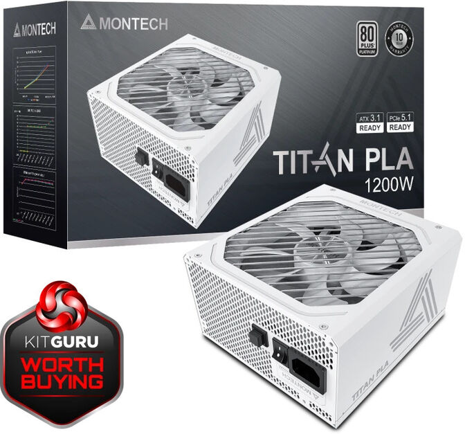 Fonte Montech Titan PLA 1200W 80 Plus Platinum PCIE5 (Cybenetics Platinum) image number 0