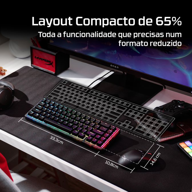 Teclado HyperX Origins 2 65 RGB Gaming PT Linear Switches image number 11