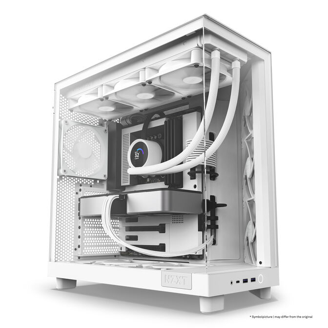 Caixa ATX NZXT H6 Flow Branca Vidro Temperado image number 3