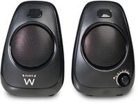 Colunas 2.0, 10W, Built-in volume, 3.5 mm jack, Alimenta&ccedil;&atilde;o USB, Preta