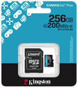 Cart&atilde;o Kingston Canvas Go! Plus Gen4 200MB/s MicroSDXC UHS-I U3 V30 A2 256GB image number null