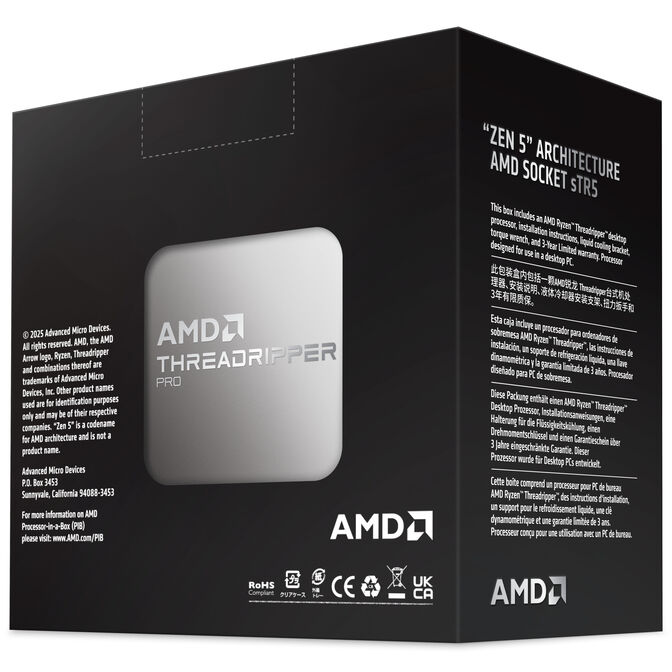 Processador AMD Threadripper PRO 9995WX 192-Core (2.5GHz-5.4GHz) 480MB sTR5 TRX50 / WRX90 / Pro 695 image number 16