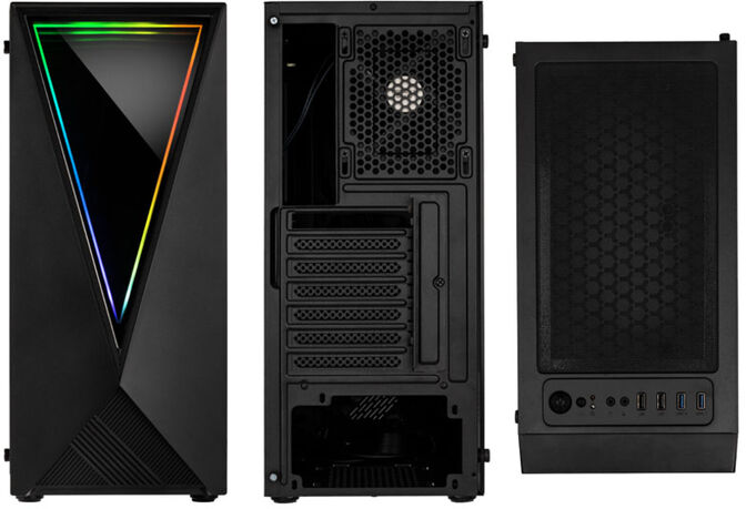 Caixa ATX Kolink VOID RGB Vidro Temperado Preto image number 3