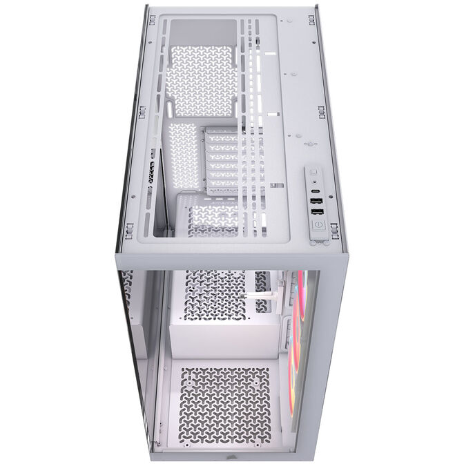 Caixa E-ATX Corsair 3500X LXR Link RGB Branca Vidro Temperado image number 4