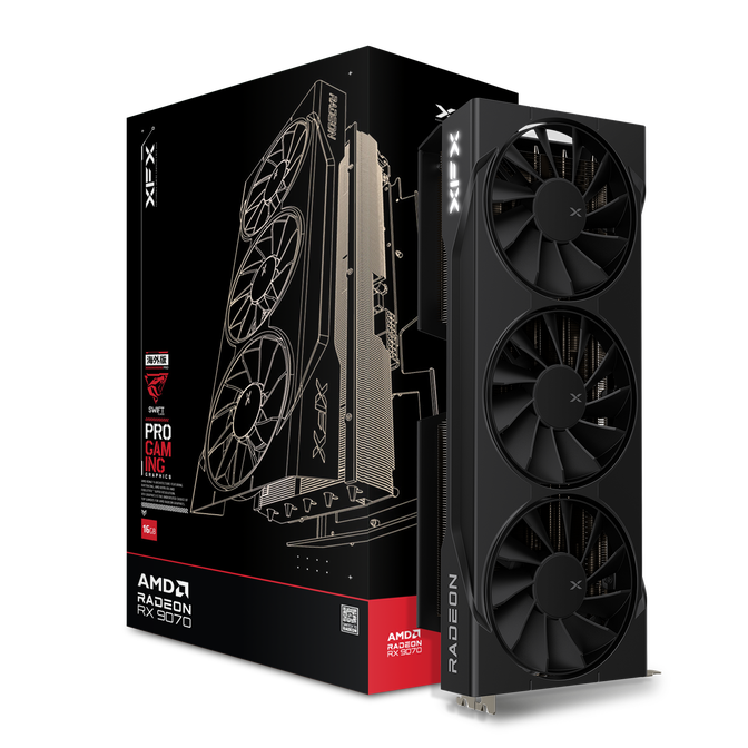 Gr&aacute;fica XFX Radeon RX 9070 Swift OC Gaming Triple Fan 16GB GDDR6 image number 0
