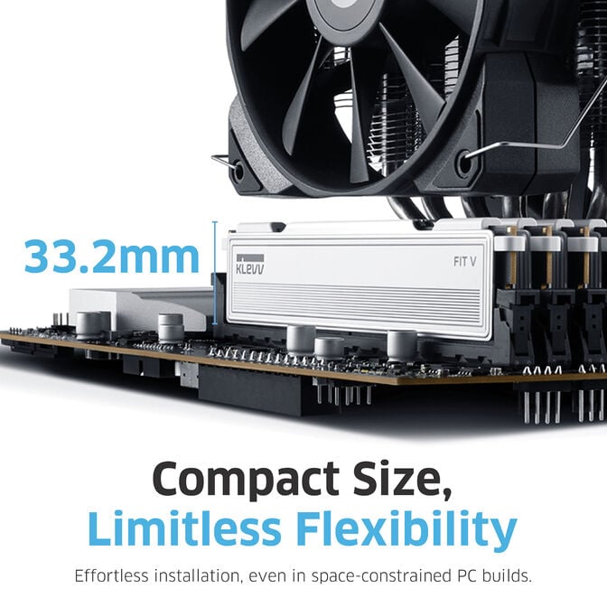 KLEVV Kit 32GB (2 x 16GB) DDR5 FIT V 6000MHz CL30 Ceramic White (Intel XMP/AMD Expo) image number 4