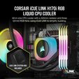Water Cooler CPU Corsair iCUE LINK H170i RGB 420mm Preto image number null