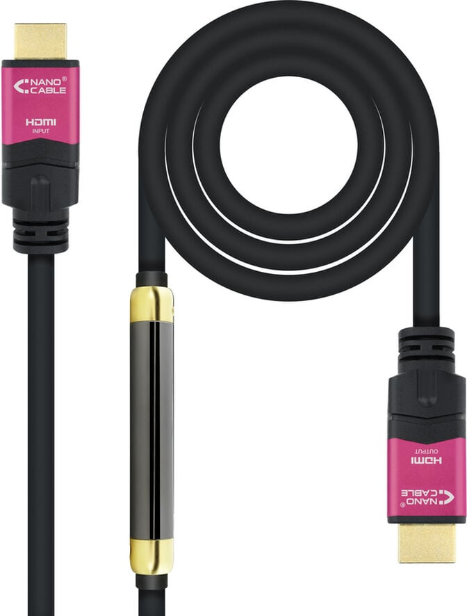 Cabo HDMI V2.0 4K@60Hz 18Gbps Nanocable A M/M 25 M Premium Preto image number 0