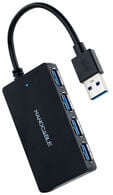 Hub USB 3.0 Nanocable 4x USB 3.0 USB-A/M-USB 3.0/F 15 CM Preto image number null