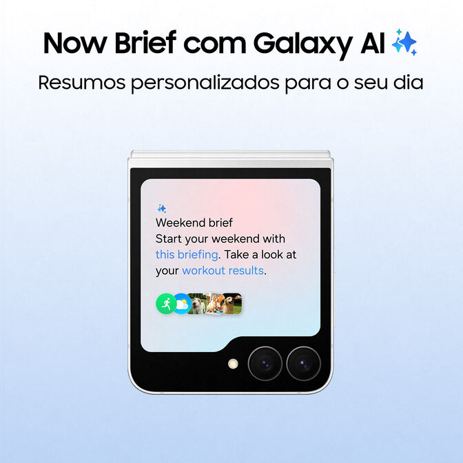 Smartphone Samsung Galaxy Z Flip 7 FE 5G 6.7" (12 /256GB) 120Hz Branco image number 2