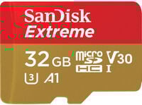Cart&atilde;o SanDisk Extreme MicroSDHC C10 A1 UHS-I 32GB