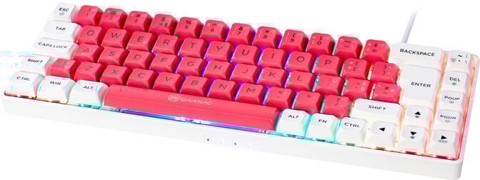 Teclado Mec&acirc;nico GAMIAC TKL RGB69G SF Kailh Red Branco/Rosa (PT) image number 3