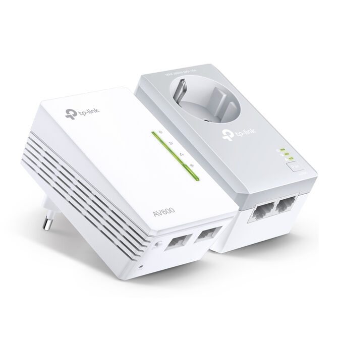 Powerline TP-Link TL-WPA4226 KIT AV600 Homeplug AV Fast Ethernet Passthrough Wi-Fi 300Mbps image number 2