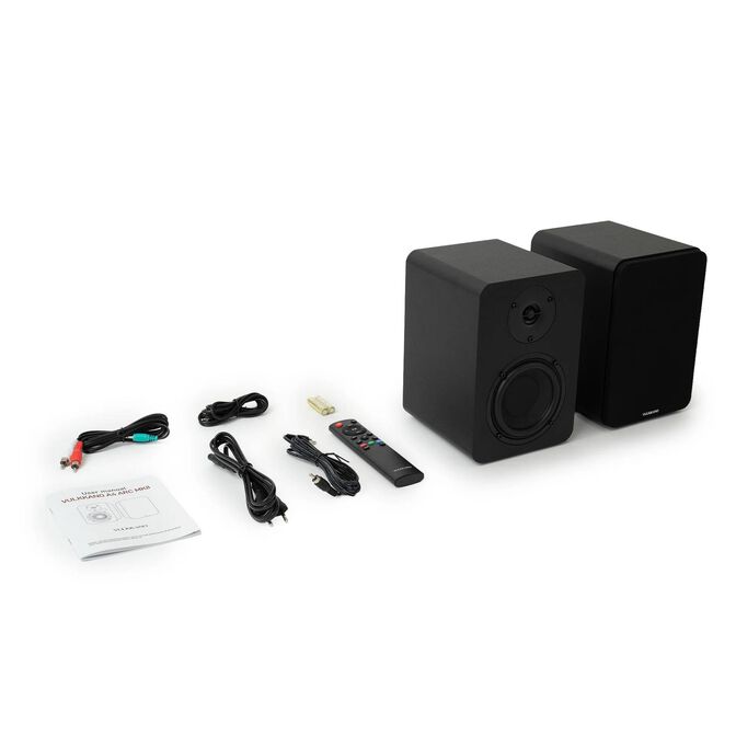 Colunas Hi-Fi Vulkkano A4 ARC MKII 40W Bluetooth HDMI ARC Pretas image number 4