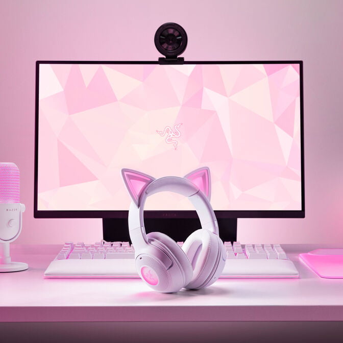 Headset Razer Kraken Kitty V2 BT Wireless/Bluetooth Branco image number 7