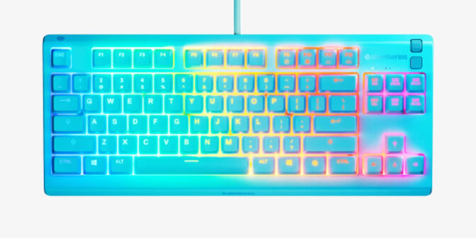 Teclado SteelSeries Apex 3 TKL (US) Aqua image number 0
