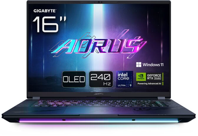 Port&aacute;til Gigabyte AORUS Master 16 BYHC5PTE64SP 16" Ultra 9 275HX 32GB DDR5 1TB RTX 5080 OLED 240Hz W11 Pro Bonus