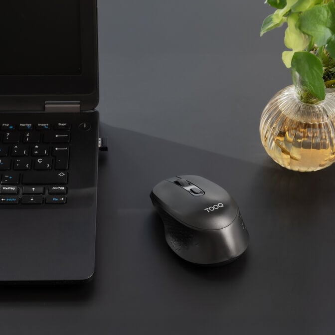 Rato Tooq TQMW-1101-B Bluetooth 1600DPI Preto image number 3