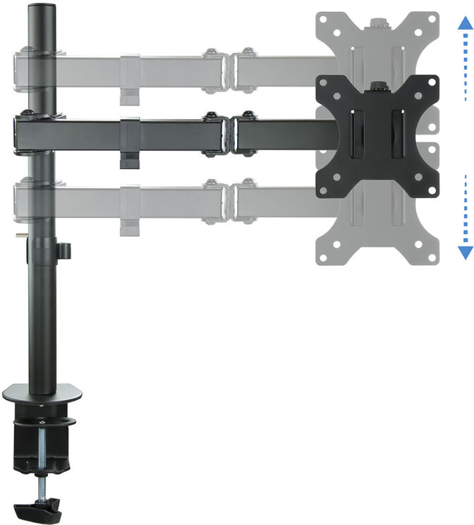 Suporte de Mesa Tooq Tilt e Girat&oacute;rio 13" a 32" Max. 8kg Preto image number 2