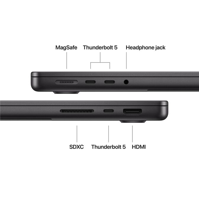 Port&aacute;til Apple MacBook Pro M5 Pro 16.2" 18-Cores CPU 20-Cores GPU 48GB RAM 1TB SSD Preto Espacial image number 2