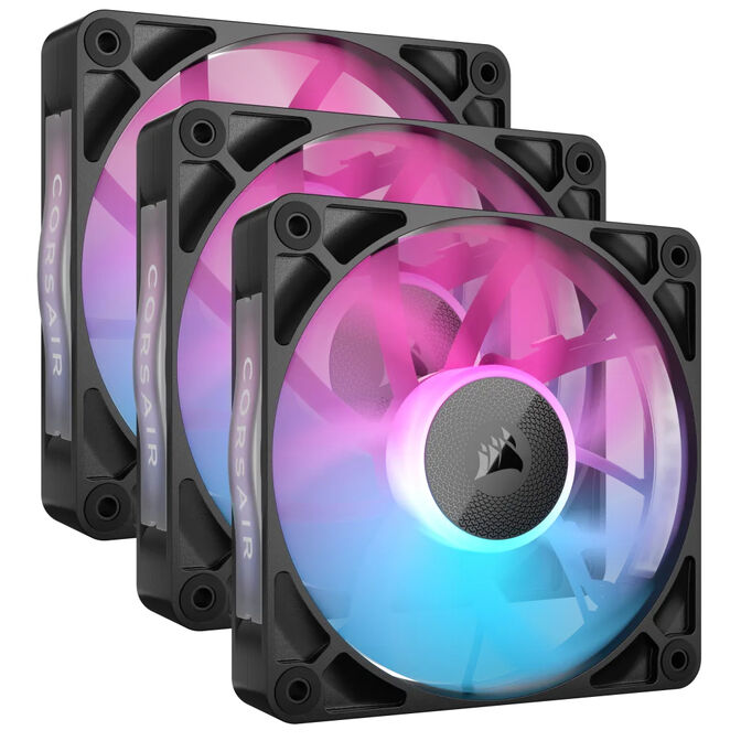 Ventoinha Corsair iCUE Link RX120 RGB PWM Preta 120mm (Pack 3) image number 0