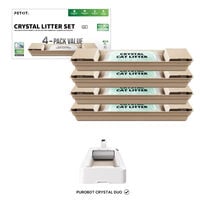 Areia para Gatos PETKIT Purobot Crystal Duo Verde Fresh + Bandejas Substitu&iacute;veis (Pack 4)