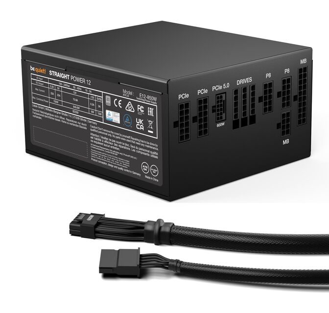 Fonte de Alimenta&ccedil;&atilde;o ATX 3.1 be quiet! Straight Power 850W PCIE 5.1 image number 2