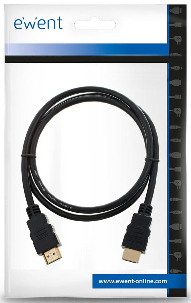 Cabo HDMI Ewent HDMI 2.1 Ultra High-Speed C/Ethernet 8K@60Hz HDR 1 M Preto image number 2
