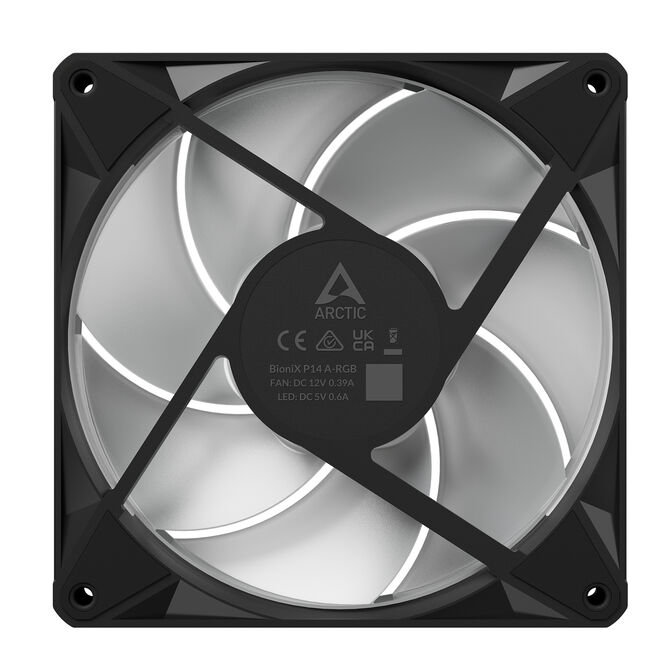 Ventoinha Arctic P14 BioniX PWM ARGB 120mm - Preto image number 6
