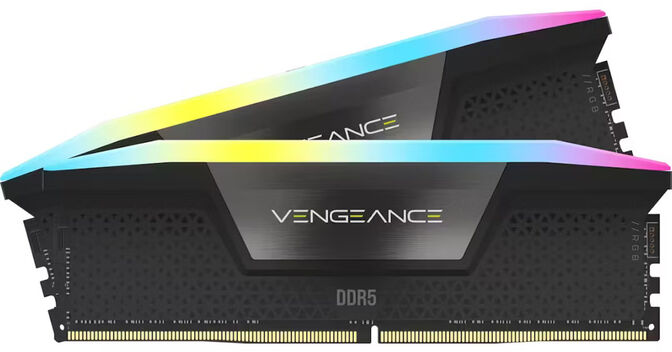 Corsair Kit 128GB (2 x 64GB) DDR5 6400Mhz Vengeance RGB Black CL42 image number 0