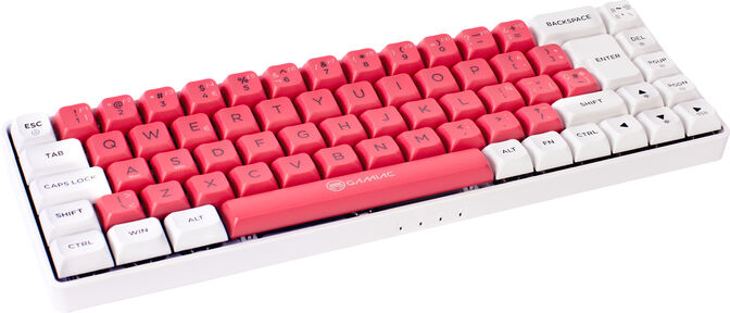 Teclado Mec&acirc;nico GAMIAC TKL RGB69G SF Kailh Red Branco/Rosa (ES) image number 1