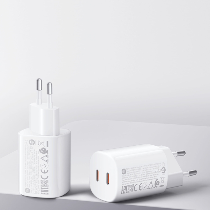Carregador Turbo Nano Xiaomi 45W 2x USB-C image number 1