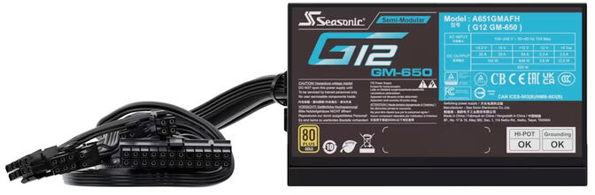 Fonte Seasonic G12 GM-650W 80+ Gold image number 6