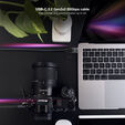 Cabo USB 3.2 Gen2x2 Nanocable 20Gbps 5A/100W 4K/60HZ USB-C M/USB-A/M 2 M Cinzento/Preto image number null