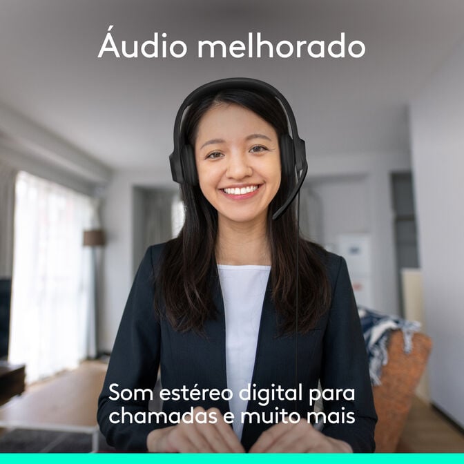 Headset Logitech H390 USB-C Preto image number 6