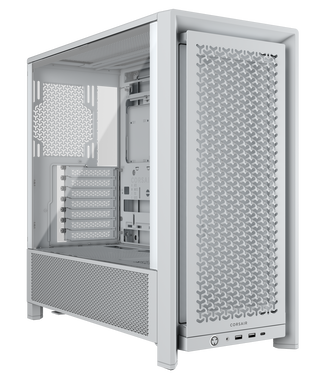 Caixa ATX Corsair Frame 4000D Performance Branco Vidro Temperado