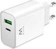Carregador Ewent USB-C/USB-A 30W QC 3.0 Branco image number null