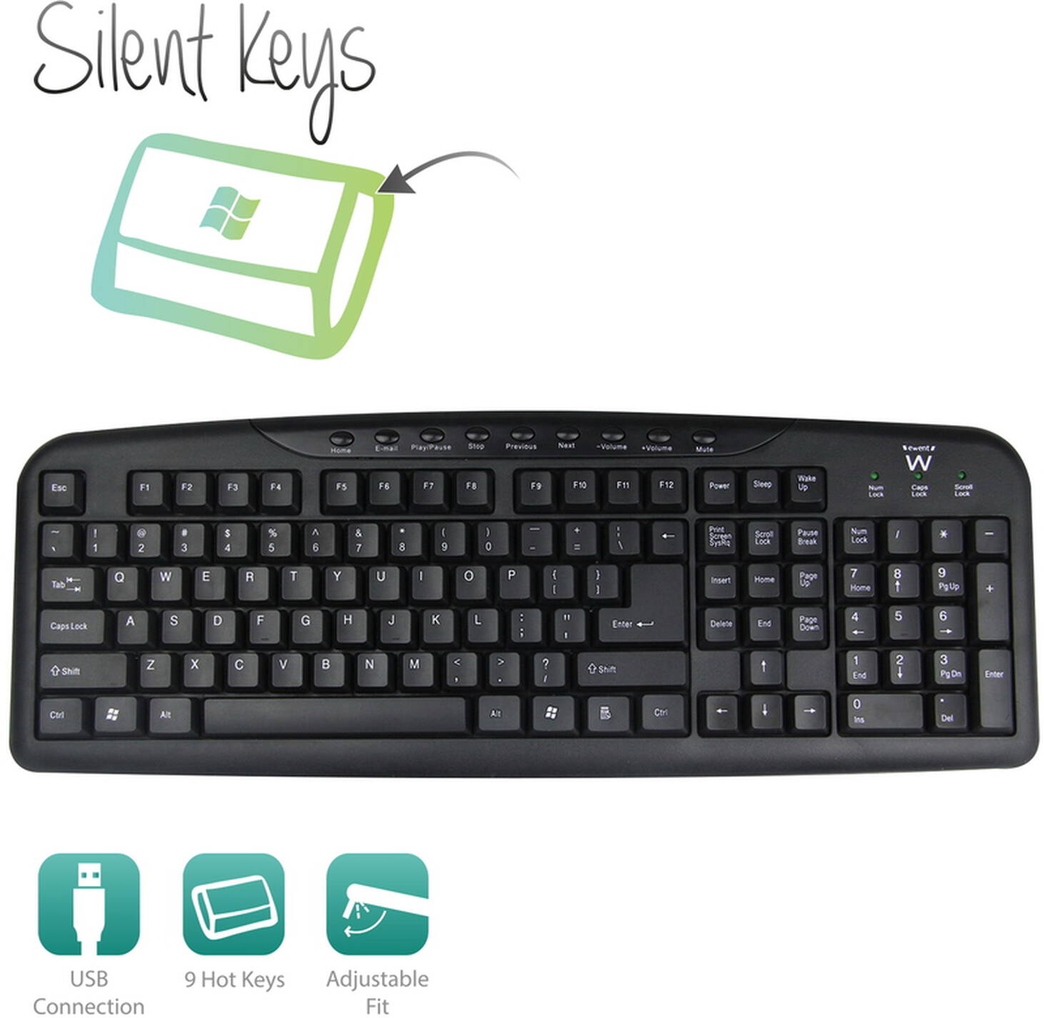 Teclados Ergonómicos e Silenciosos para Escritório e Home Office na Globaldata