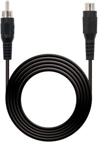 Cabo RCA Extens&atilde;o Nanocable RCA/M-RCA/F 5M Preto