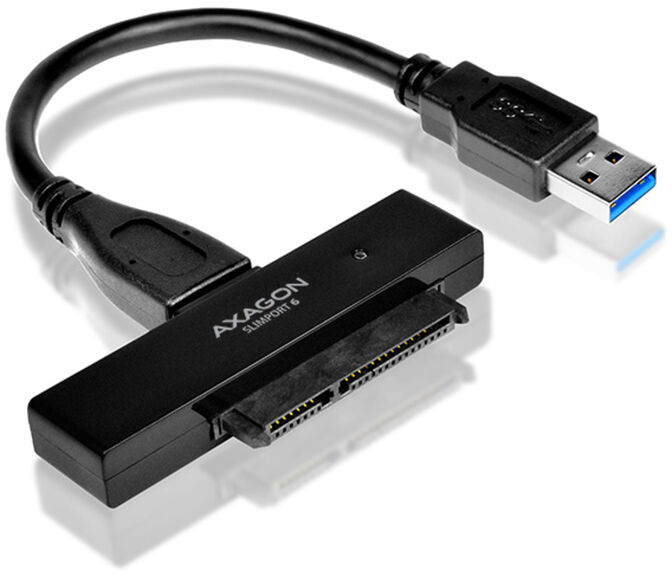 Adaptador AXAGON ADSA-1S6 SLIMPort6, USB 3.0, 2,5" SSD/HDD, SATA 6G - Caixa Inclu&iacute;da image number 1