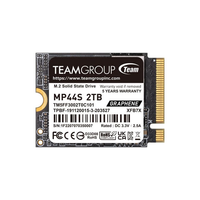 SSD Team Group MP44S 2TB Gen4 M.2 2230 NVMe (5000/3500MB/s) image number 0