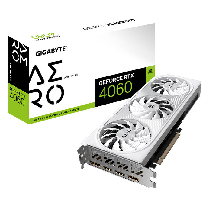 Gr&aacute;fica Gigabyte GeForce&reg; RTX 4060 Aero OC 8GB GDDR6 DLSS3 image number 0