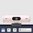 Webcam Logitech Brio 500 Full HD 1080p USB Type-C Rosa image number null