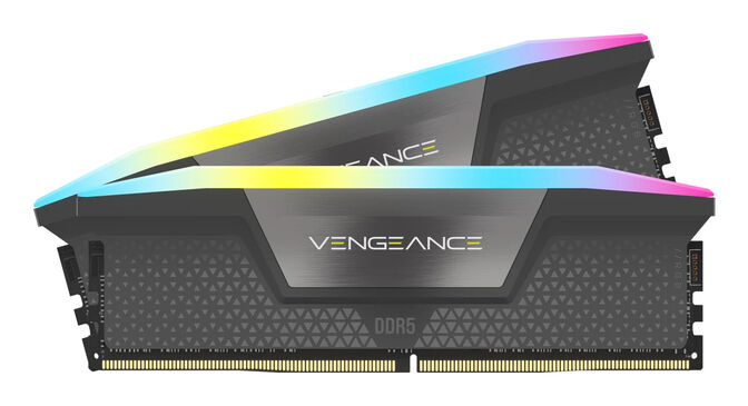 Corsair Kit 16GB (2 x 8GB) DDR5 5200MHz Vengeance RGB Grey CL40 image number 1