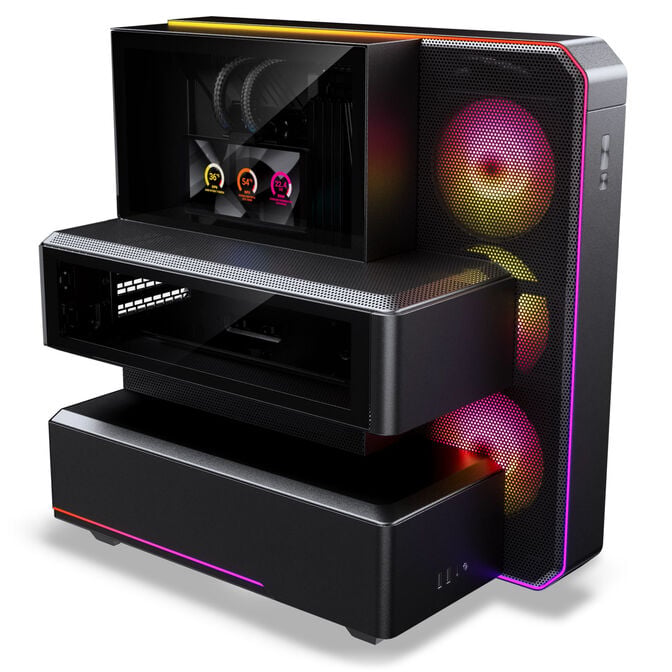 Caixa ATX Phanteks EX5 MAX DRGB Preta (Inclui AIO 360mm e Monitor LCD 6") image number 1