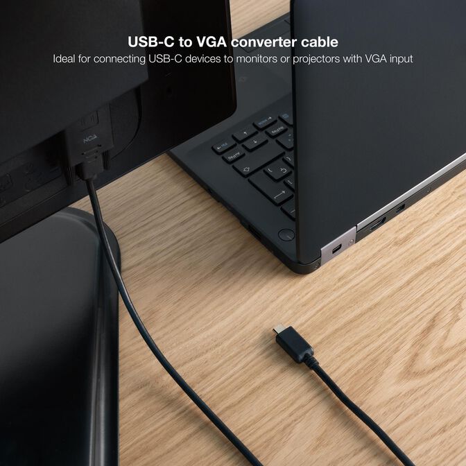 Cabo Conversor Nanocable USB-C > VGA 1.8 M Preto image number 3