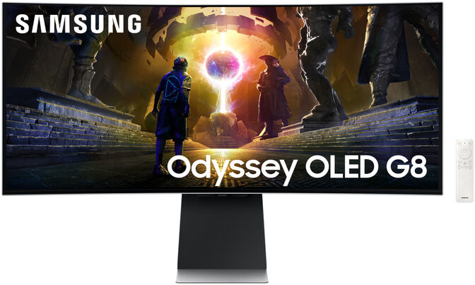 Monitor Curvo Samsung Odyssey G8 34" G85SD QD-OLED UWQHD 175Hz 0.03ms FreeSync Premium Pro Smart Monitor image number 0