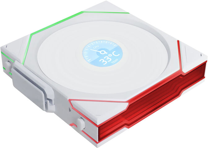 Ventoinha Lian Li UNI FAN TL120 LCD Wireless RGB PWM Branco 120mm image number 3